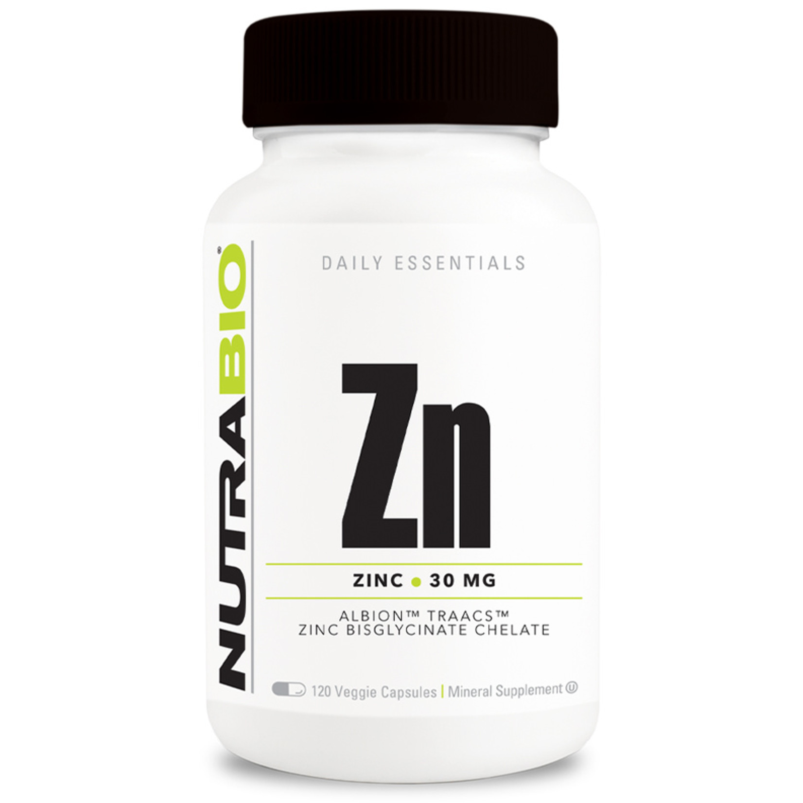 NutraBio Zinc 30 mg - 120 Caps