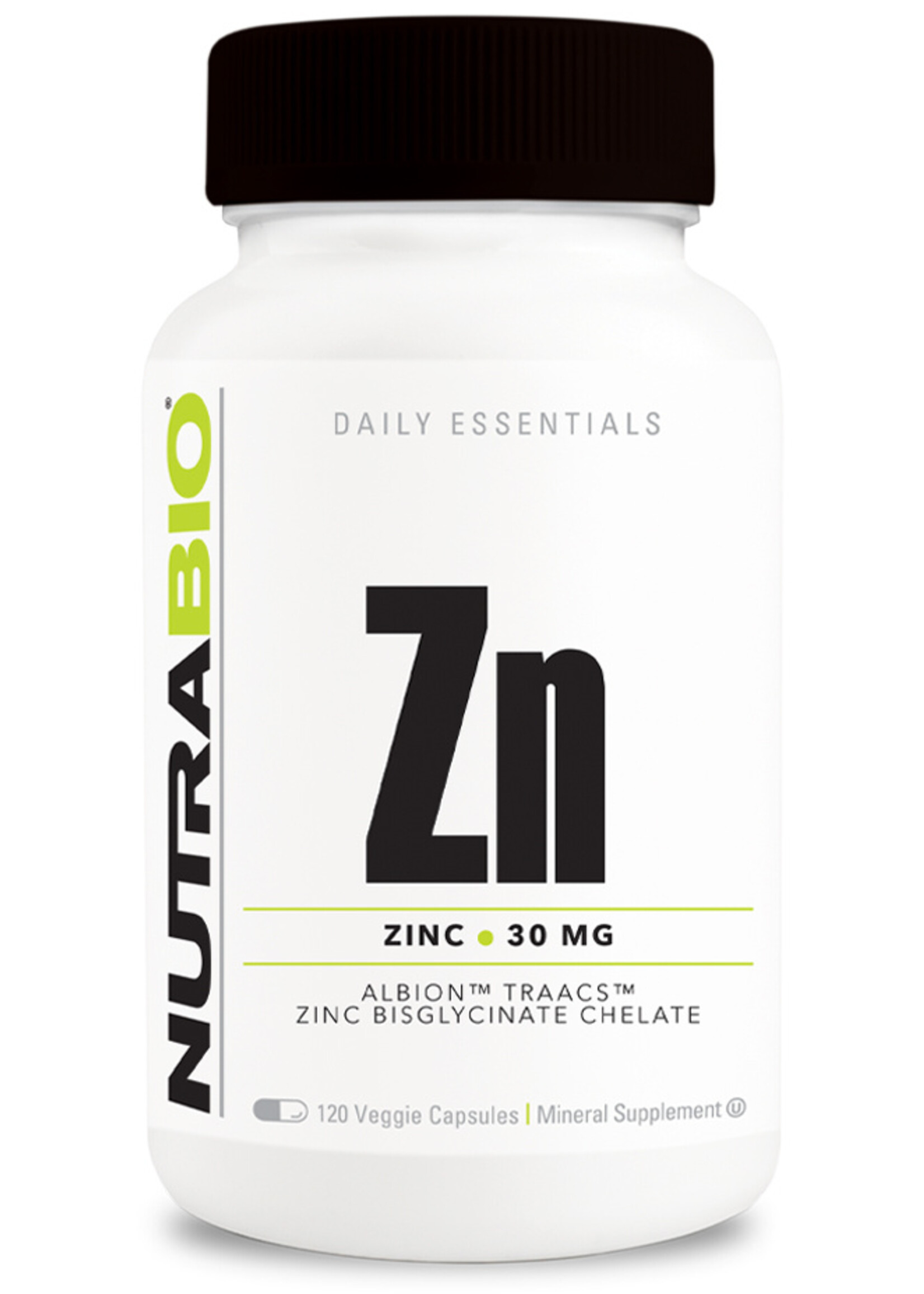 NutraBio Zinc 30 mg - 120 Caps