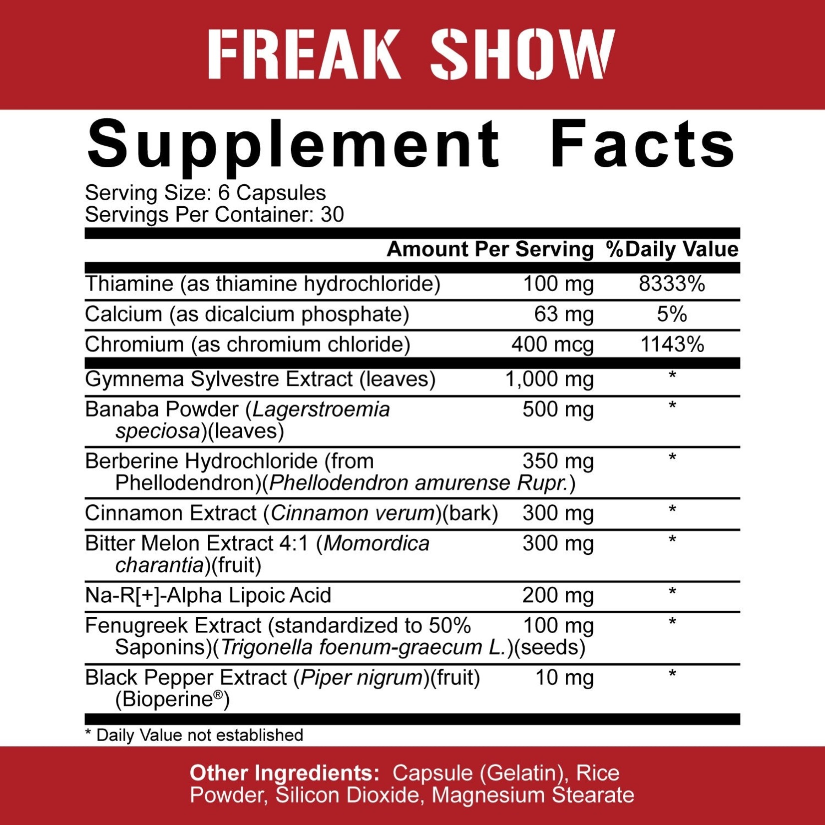 5% Nutrition Freak Show