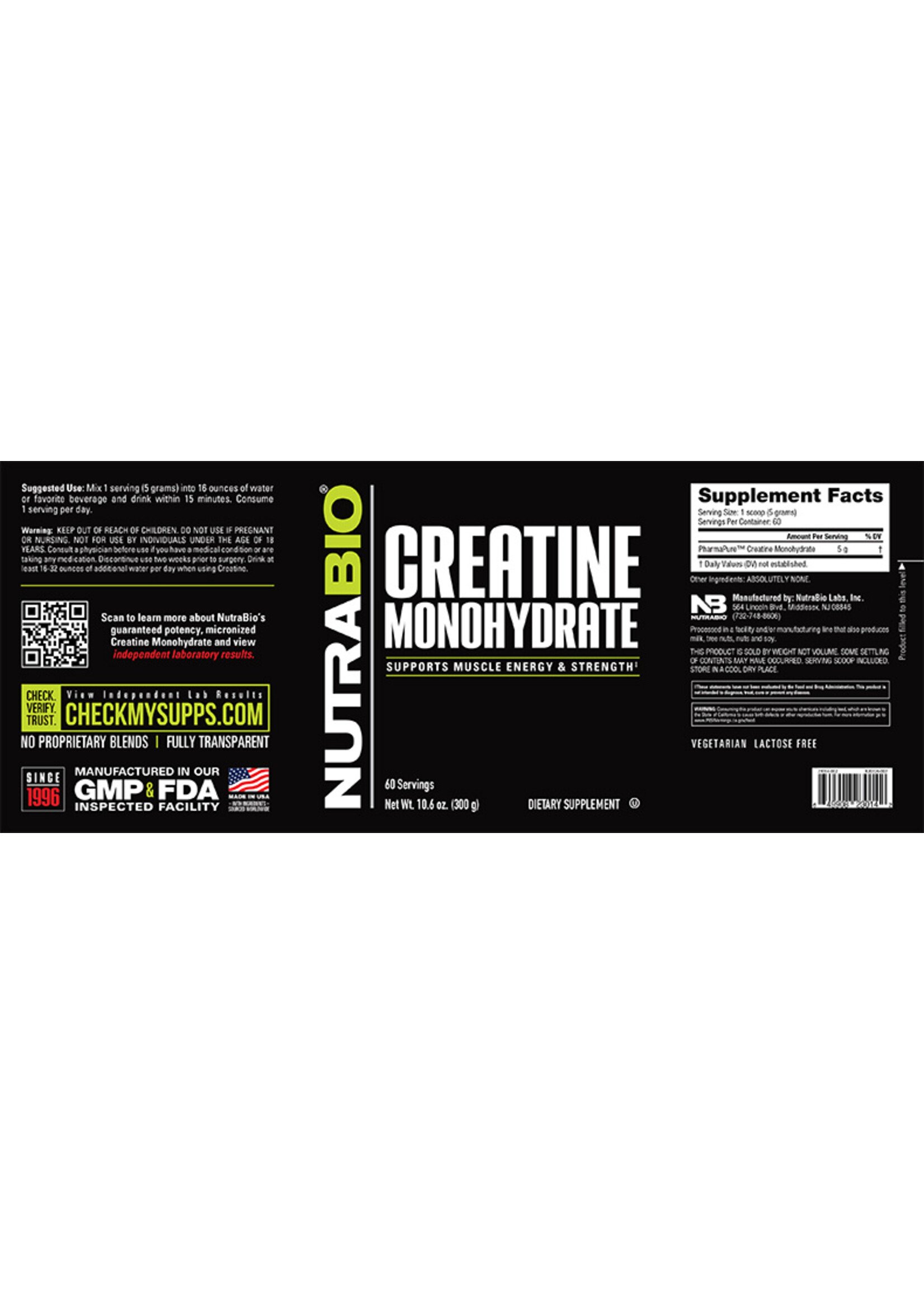 NutraBio Creatine