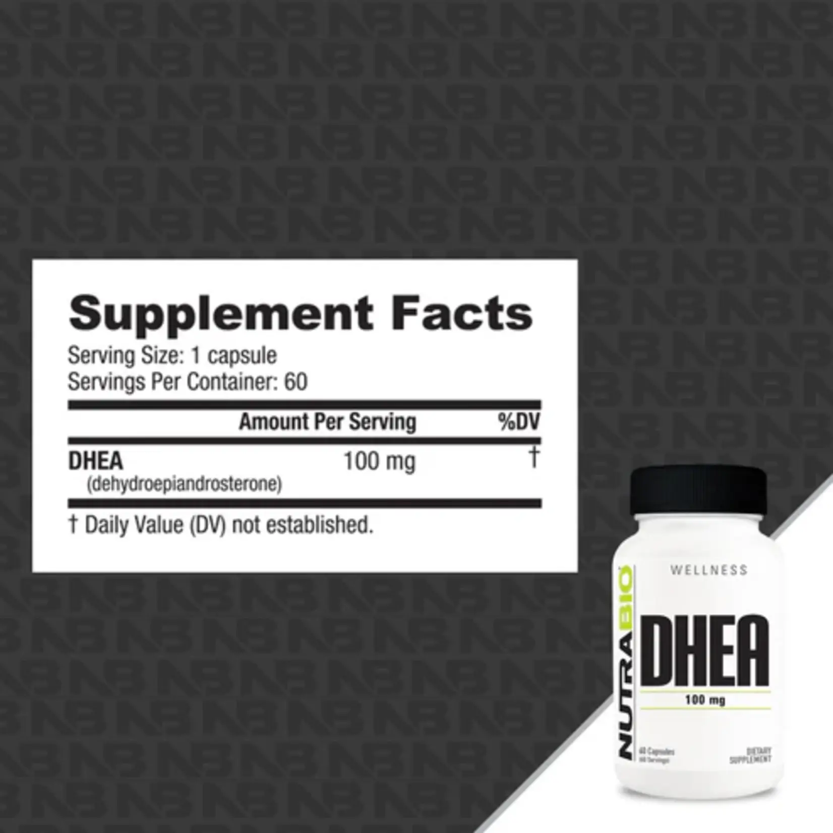 NutraBio DHEA 100 mg – Hormone Balance & Vitality Support