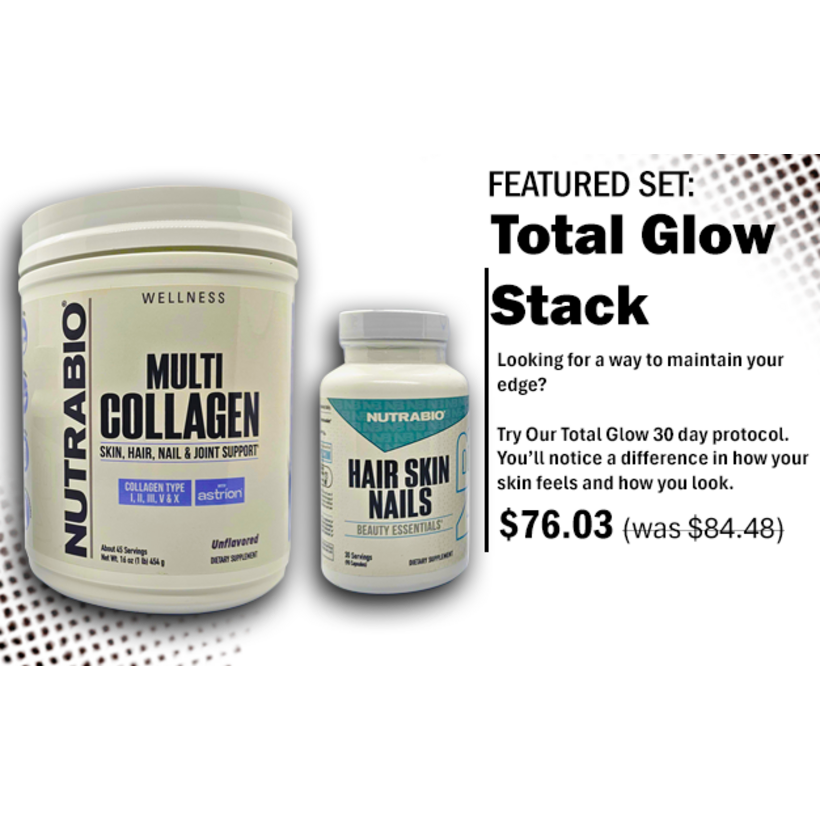Nanook Nutrition NutraBio Total Glow Stack | Multi-Collagen & Beauty Essentials | Yuma, AZ