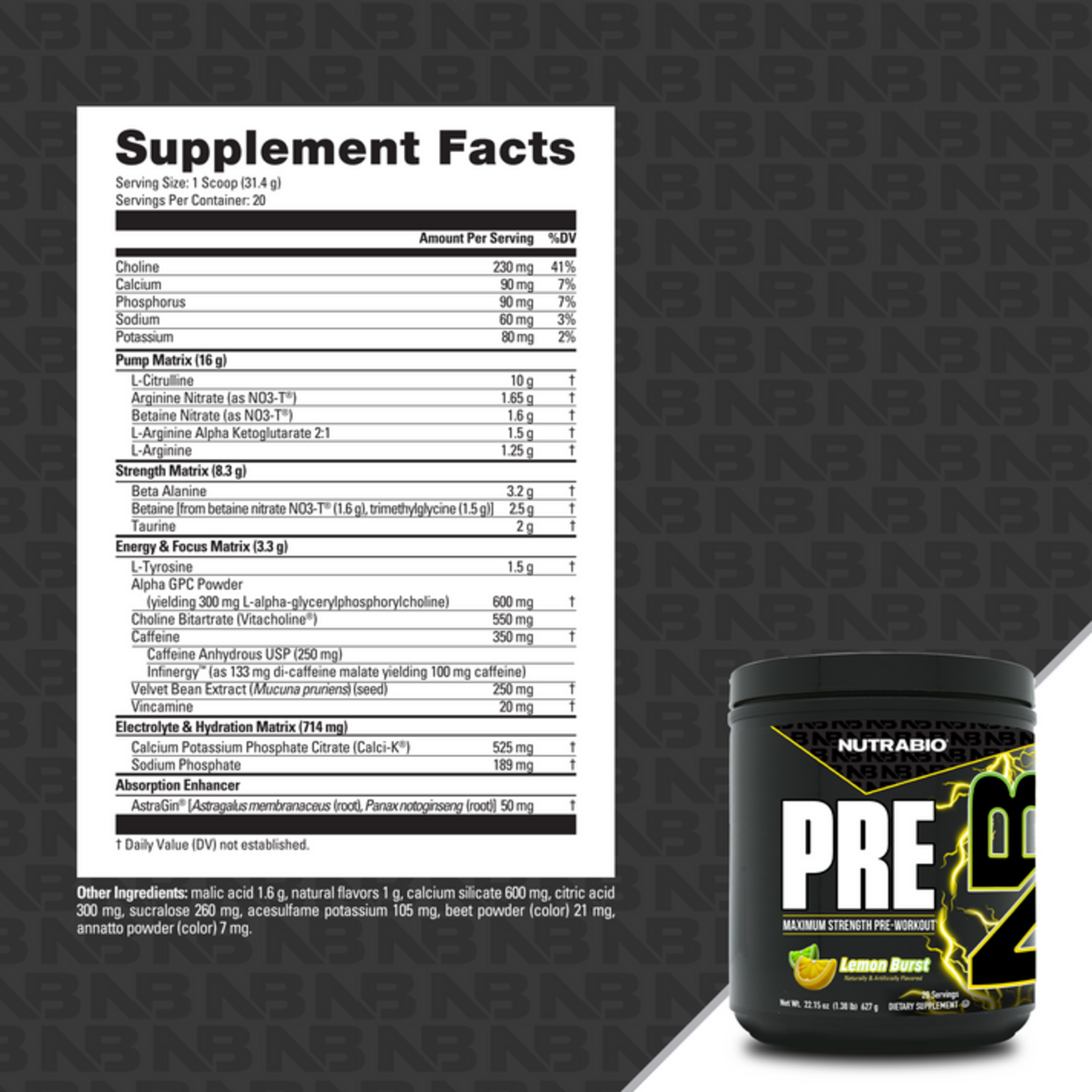 NutraBio NutraBio PRE Workout | Maximum Strength Performance Formula | Yuma, AZ