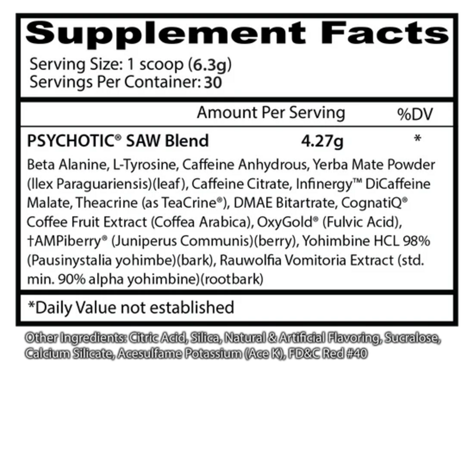 Insane Labz Insane Labz Psychotic SAW® Pre-Workout | Hardcore Energy & Focus | Yuma, AZ
