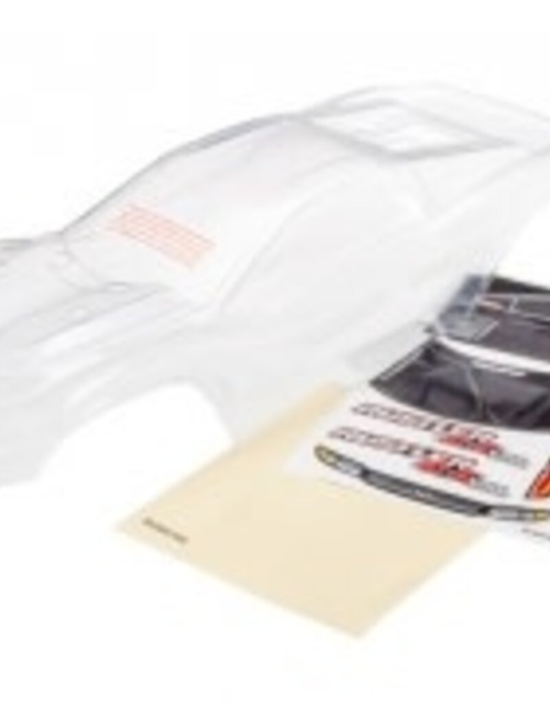 Traxxas 6717 Body, Rustler® 4X4 (clear, requires painting)/ window, grille, lights decal sheet