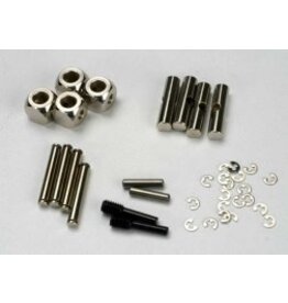 Traxxas 5452 U-joints, driveshaft (carrier (4)/ 4.5mm cross pin (4)/ 3mm cross pin (4)/ e-clips (20)) (metal parts for 2 driveshafts)