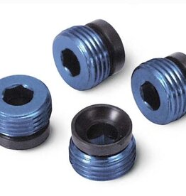 Traxxas 4934x Aluminum caps, pivot ball (blue-anodized) (4)