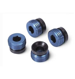 Traxxas 4934x Aluminum caps, pivot ball (blue-anodized) (4)