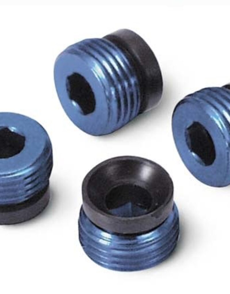 Traxxas 4934x Aluminum caps, pivot ball (blue-anodized) (4)
