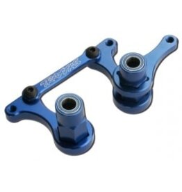 Traxxas 3743a Steering bellcranks, drag link (blue-anodized 6061-T6 aluminum)/ 5x8mm ball bearings (4)/ hardware (assembled)