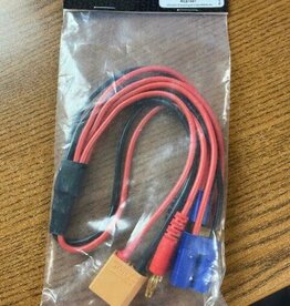 Racers Edge RCE 1661 4-Function Charge Adapter to Male 4mm Bullets (XT60, XT90, EC3, EC5)