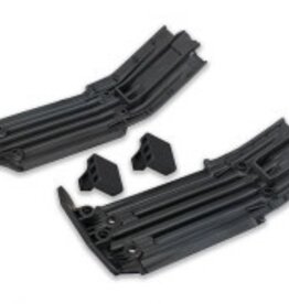 Traxxas 7744 Skidplate, front (1), rear (1)/ rubber impact cushion (2)