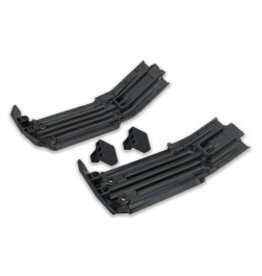 Traxxas 7744 Skidplate, front (1), rear (1)/ rubber impact cushion (2)