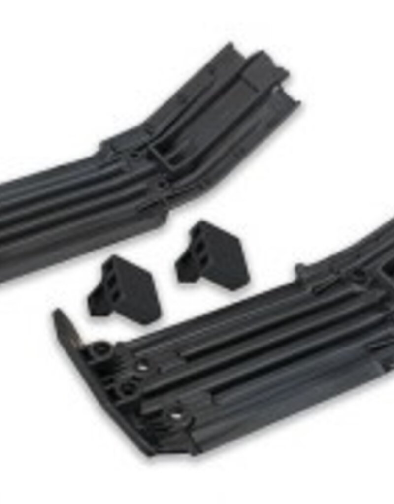 Traxxas 7744 Skidplate, front (1), rear (1)/ rubber impact cushion (2)