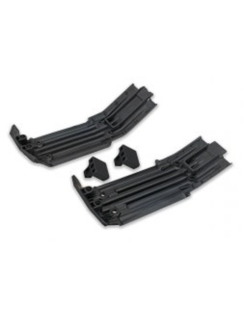 Traxxas 7744 Skidplate, front (1), rear (1)/ rubber impact cushion (2)