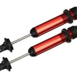 Traxxas 7761R Shocks, GTX, aluminum (red-anodized) (fully assembled w/o springs) (2)