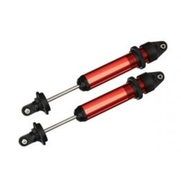 Traxxas 7761R Shocks, GTX, aluminum (red-anodized) (fully assembled w/o springs) (2)