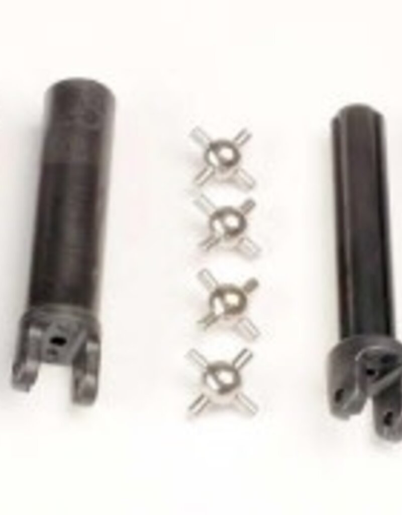 Traxxas 1951 Half shafts, long truck (external-splined (2) & internal-splined (2)/ metal U-joints (4)