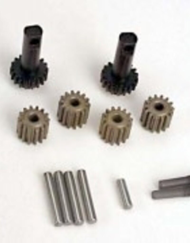 Traxxas 2382 Planet gears (4)/ planet shafts (4)/ sun gears (2)/sun gear alignment shaft (1) all hardened steel
