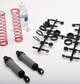 Traxxas 3762A Ultra Shocks (grey) (xx-long) (complete w/ spring pre-load spacers & springs) (rear) (2)
