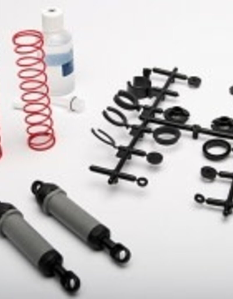 Traxxas 3762A Ultra Shocks (grey) (xx-long) (complete w/ spring pre-load spacers & springs) (rear) (2)