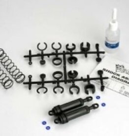 Traxxas 3762 Ultra Shocks (black) (xx-long) (complete w/ spring pre-load spacers & springs) (rear) (2)