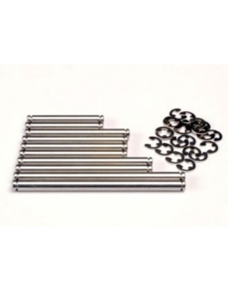 Traxxas 2739 Suspension pin set, stainless steel (w/ E-clips)