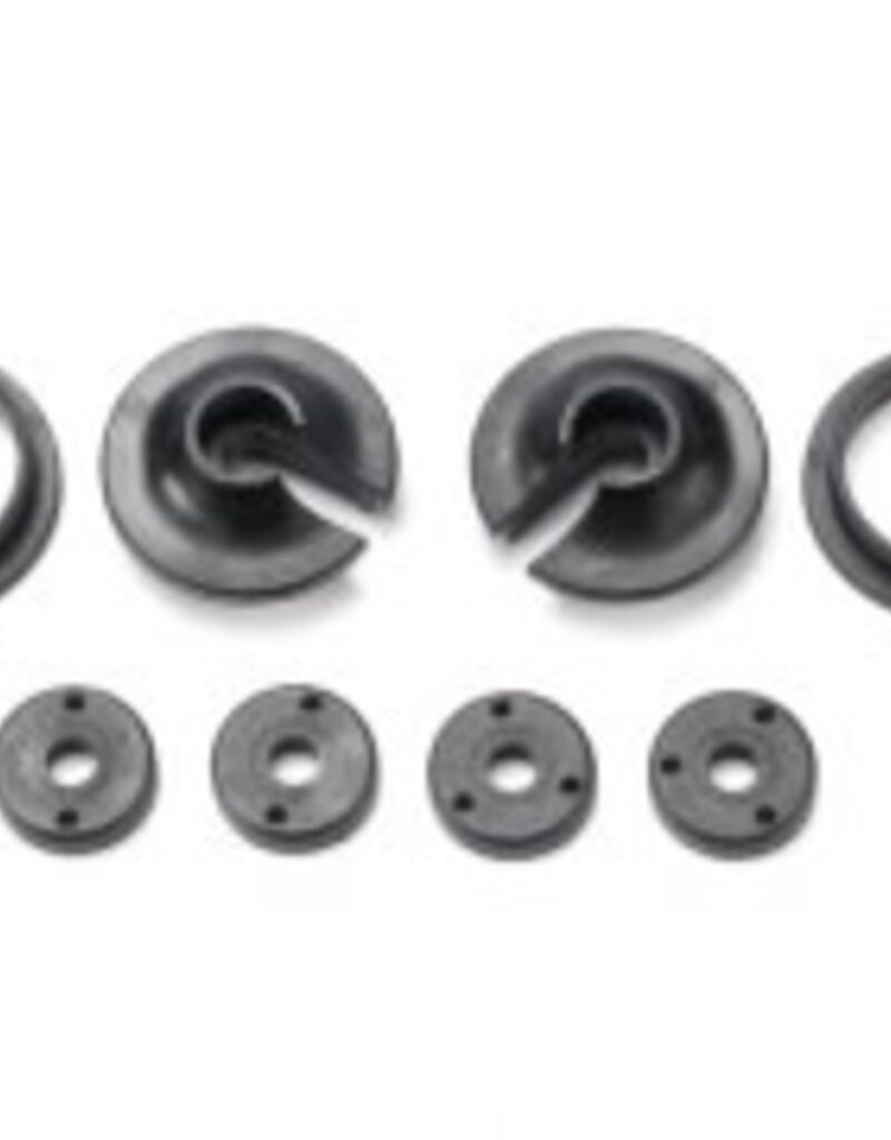 Traxxas 3768 Spring retainers, upper & lower (2)/ piston head set (2-hole (2)/ 3-hole (2))
