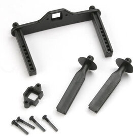 Traxxas 4914r Body mount posts, front (2)/ body mount, rear/ body mount screw pins (4)