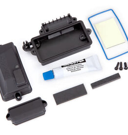 Traxxas 5624 Box, receiver (sealed)/ foam pad/ silicone grease/ 3x8mm BCS (2)/ 2.5x8mm CS (2)/ 3x6mm BCS (2)