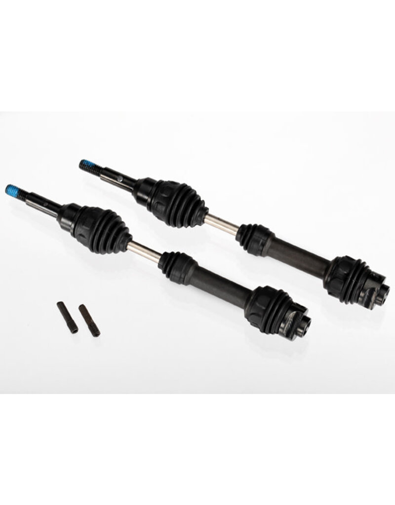 Traxxas 6851r Driveshafts, front, steel-spline constant-velocity (complete assembly) (2)