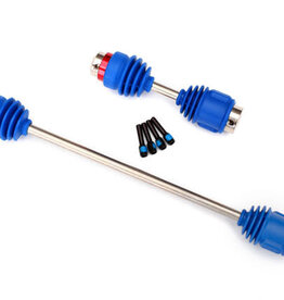 Traxxas 8655r Driveshafts, center E-Revo® (steel constant-velocity) front (1)/ rear (1) (assembled with inner and outer dust boots, for E-Revo)