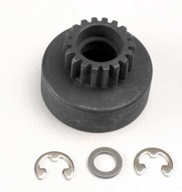 Traxxas 4118 Clutch bell, (18-tooth)/ 5x8x0.5mm fiber washer (2)/ 5mm E-clip (requires #4609 - ball bearings, 5x10x4mm (2))