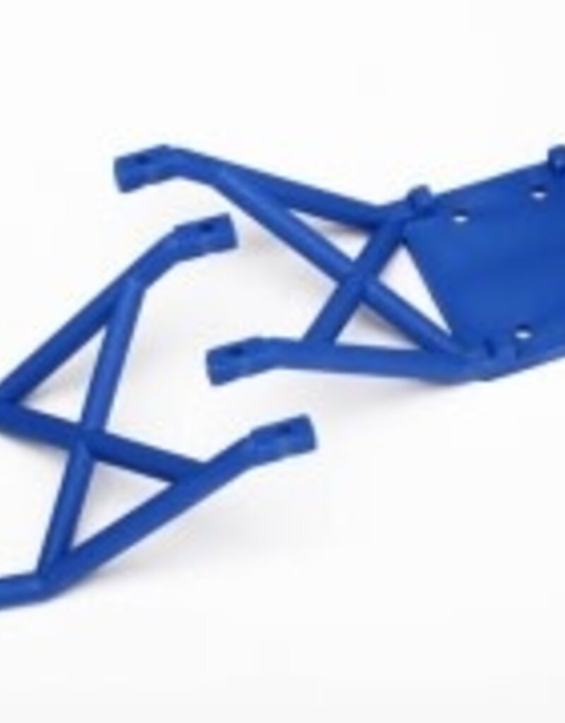 Traxxas 3623x Skid plates, front & rear (blue)