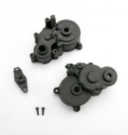 Traxxas 3991x Gearbox halves (front & rear)/ shift detent ball/ spring/ 4mm GS/ shift shaft seal, glued/ 2.5x8mm CS (2)