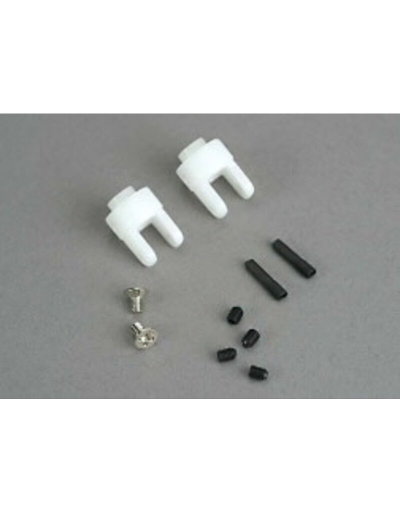 Traxxas 4628 Differential output yokes (2)/ 3x5mm countersunk screws (2)/ 3mm set (set) screws (4)