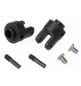 Traxxas 4628r Differential output yokes, black (2)/ 3x5mm countersunk screws (2)/ screw pin (2)