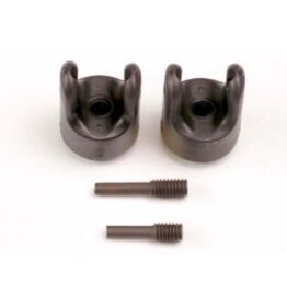 Traxxas 4927x Transmission output yokes (heavy duty) (2)/ set screw yoke pins, M4/10 (1) & M4/18.5 (1)