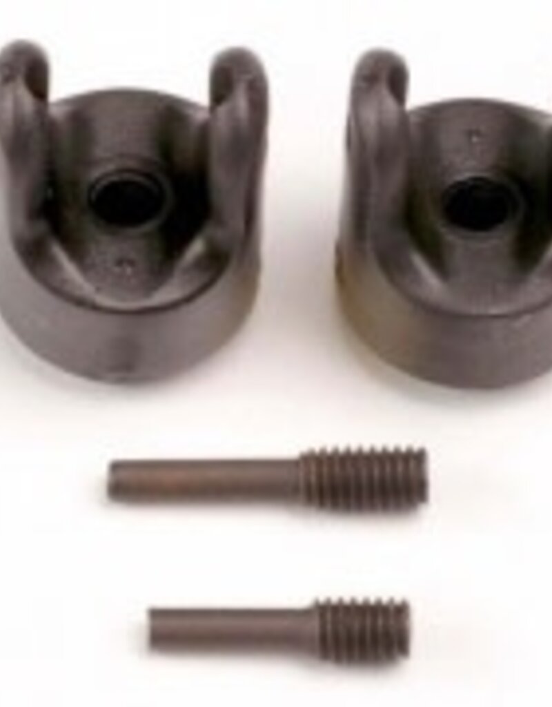 Traxxas 4927x Transmission output yokes (heavy duty) (2)/ set screw yoke pins, M4/10 (1) & M4/18.5 (1)