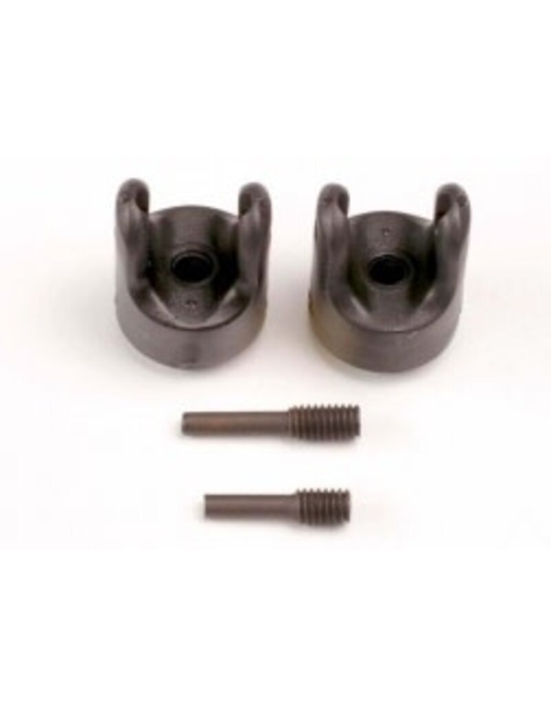 Traxxas 4927x Transmission output yokes (heavy duty) (2)/ set screw yoke pins, M4/10 (1) & M4/18.5 (1)