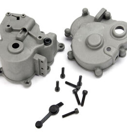 Traxxas 5181 - Gearbox halves (front & rear)/ rubber access plug/ shift detent ball/ spring/ 4mm GS/ shift shaft seal, glued