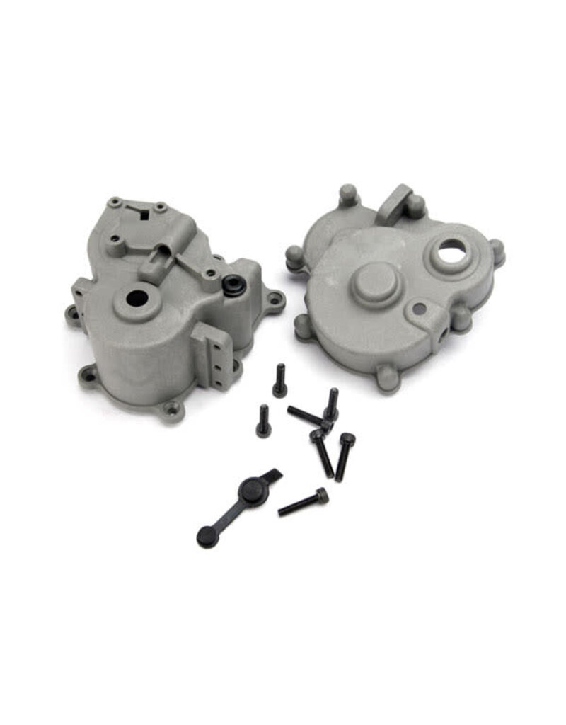 Traxxas 5181 - Gearbox halves (front & rear)/ rubber access plug/ shift detent ball/ spring/ 4mm GS/ shift shaft seal, glued