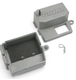 Traxxas 5159 - Box, receiver (upper and lower halves)/ clip (1)/ foam pad