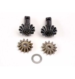 Traxxas 4982 Diff gear set: 13-T output gear shafts (2)/ 13-T spider gears (2)/ spider shaft (1)/ 6x10x0.5mm PTFE-coated washer (1)
