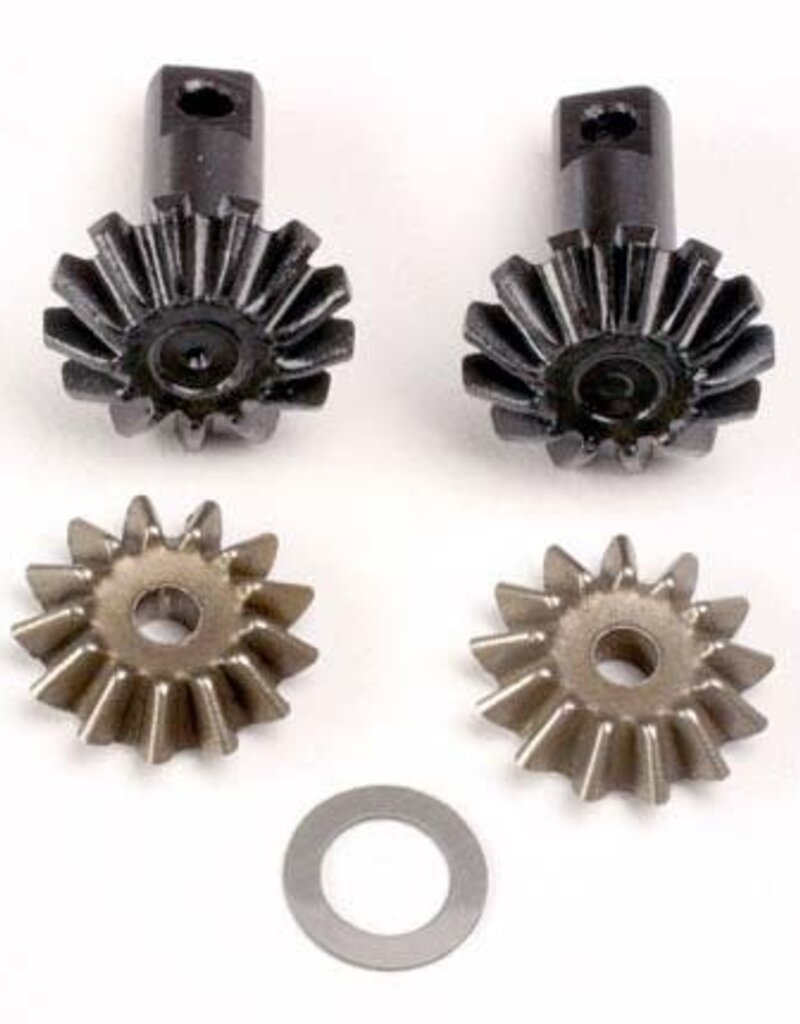 Traxxas 4982 Diff gear set: 13-T output gear shafts (2)/ 13-T spider gears (2)/ spider shaft (1)/ 6x10x0.5mm PTFE-coated washer (1)