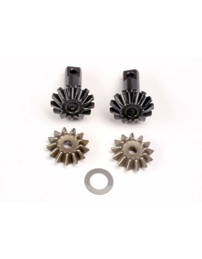 Traxxas 4982 Diff gear set: 13-T output gear shafts (2)/ 13-T spider gears (2)/ spider shaft (1)/ 6x10x0.5mm PTFE-coated washer (1)