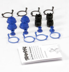 Traxxas 5378x Pivot ball caps (4)/ dust boots, rubber (4)/ dust plugs, rubber (4)/ dust boot retainers, black (4),  blue (4) (2 pkgs. req. to complete truck)