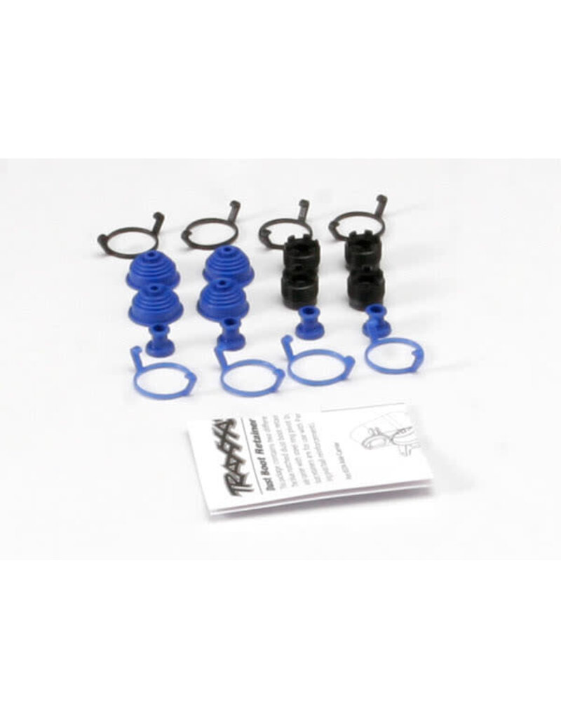 Traxxas 5378x Pivot ball caps (4)/ dust boots, rubber (4)/ dust plugs, rubber (4)/ dust boot retainers, black (4),  blue (4) (2 pkgs. req. to complete truck)