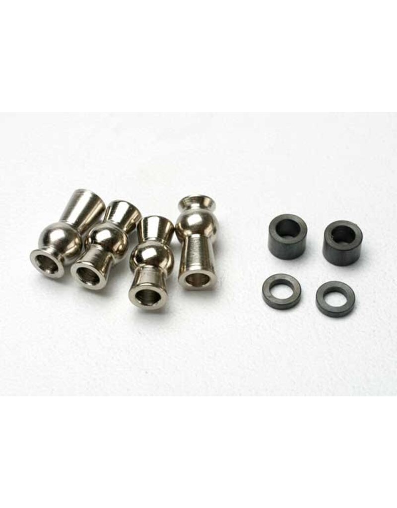 Traxxas 5355 Hollow ball, tall centered (2)/ tall offset hollow ball (2)/ bump steer adjustment shims; 3.5mm (2), 1.17mm (2)