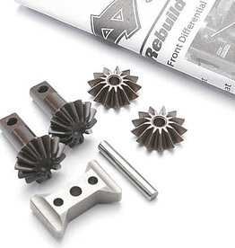 Traxxas 5382x Gear set, differential (output gears (2)/ spider gears (2)/ spider gear shaft/ diff carrier support)